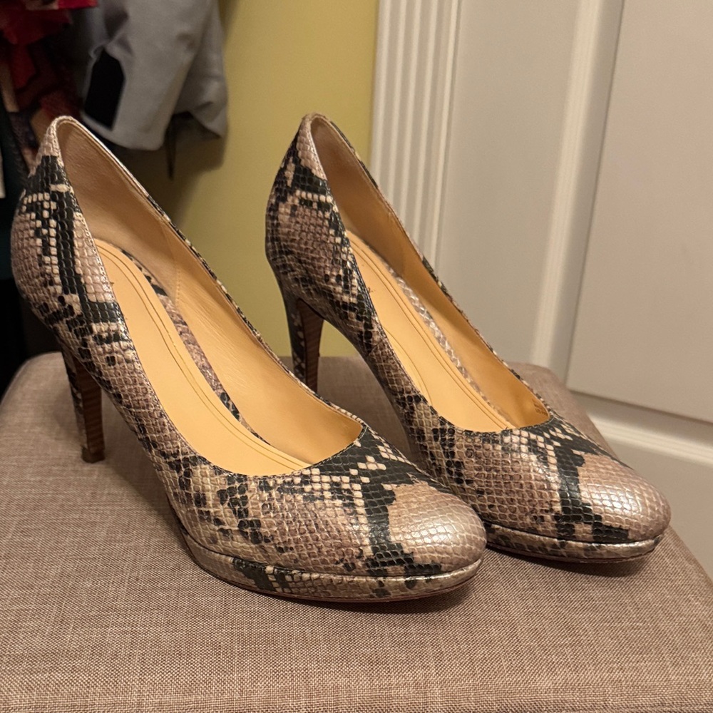 Cole Haan Snakeskin Print Heels